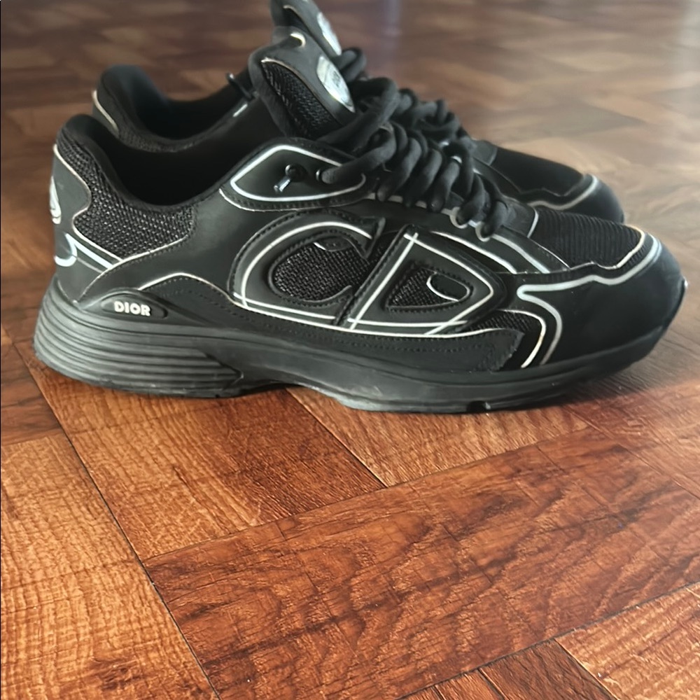 Dior Black Sneakers with White Accents